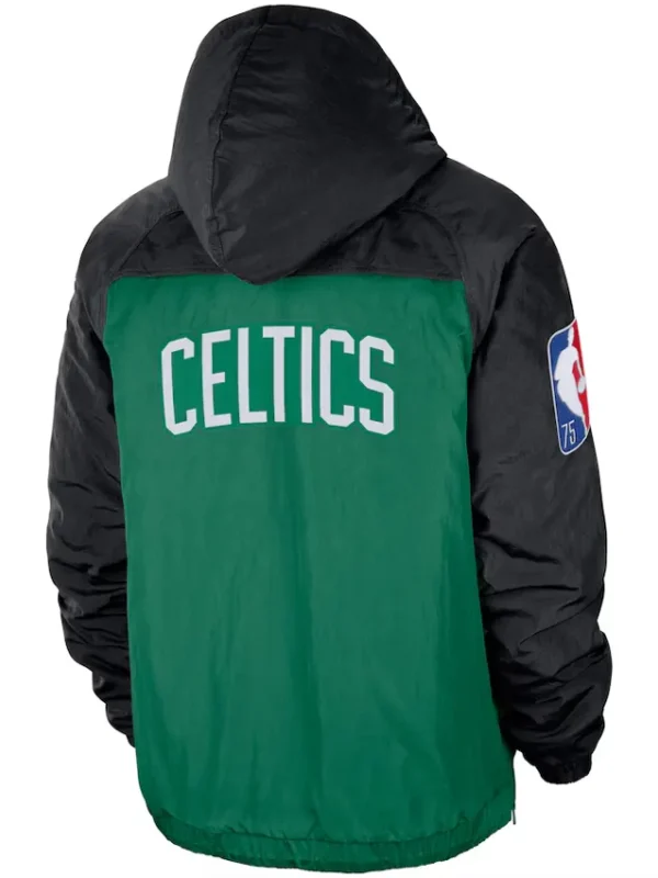 Men’s Colorblock Green Boston Celtics Windbreaker Hoodie Jacket