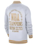 Men’s White/gold Boston Celtics 2024 Chapionship Jacket