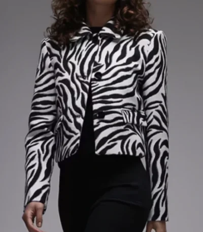 Chelsea Hamilton Beyond the Gates Zebra Print Jacket