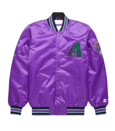 Classic Arizona Diamondbacks Purple Satin Jacket