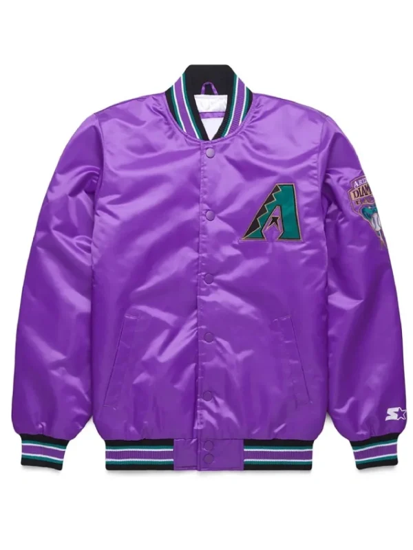 Classic Arizona Diamondbacks Purple Satin Jacket