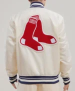 Retro Boston Red Sox Classic Rib Satin Jacket