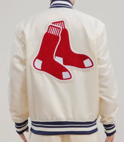 Retro Boston Red Sox Classic Rib Satin Jacket