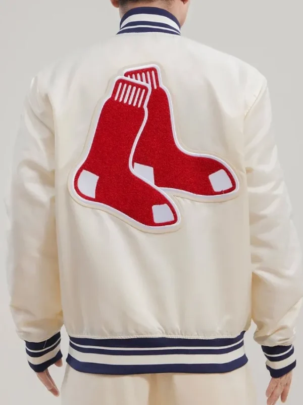 Retro Boston Red Sox Classic Rib Satin Jacket