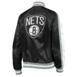 Competition Brooklyn Nets Black Satin Jacket