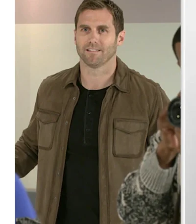 Derek Baldwin Beyond the Gates Brown Suede Shacket