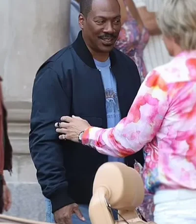 Eddie Murphy Beverly Hills Cop Varsity Black Bomber Jacket