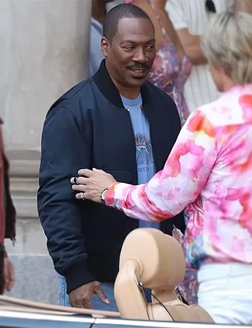 Eddie Murphy Beverly Hills Cop Varsity Black Bomber Jacket Eddie Murphy Beverly Hills Cop Varsity Black Bomber Jacket