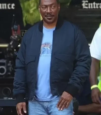 Eddie Murphy Beverly Hills Cop Varsity Black Bomber Jacket