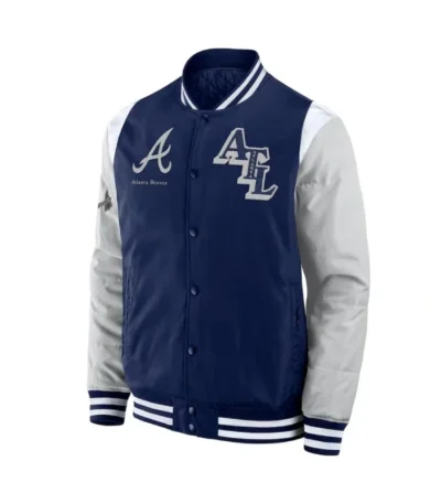 Elements Elite Atlanta Braves Navy Jacket