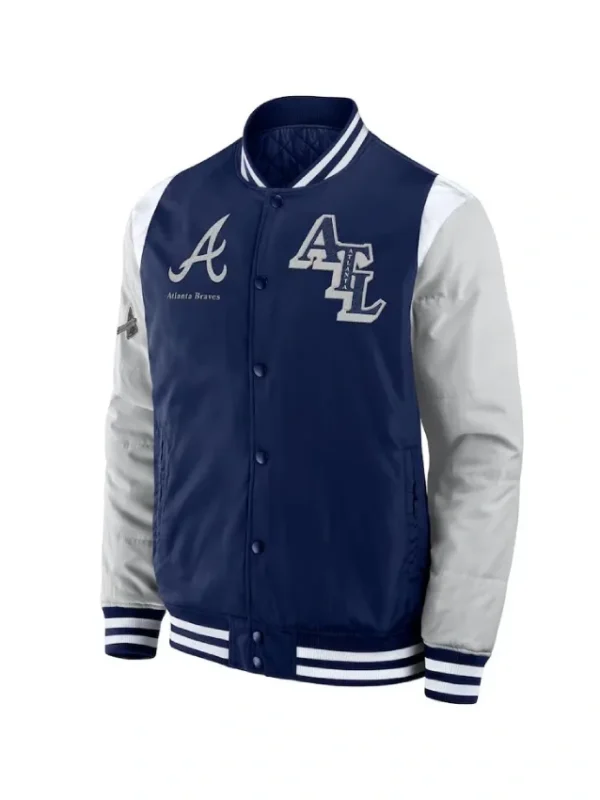 Elements Elite Atlanta Braves Navy Jacket