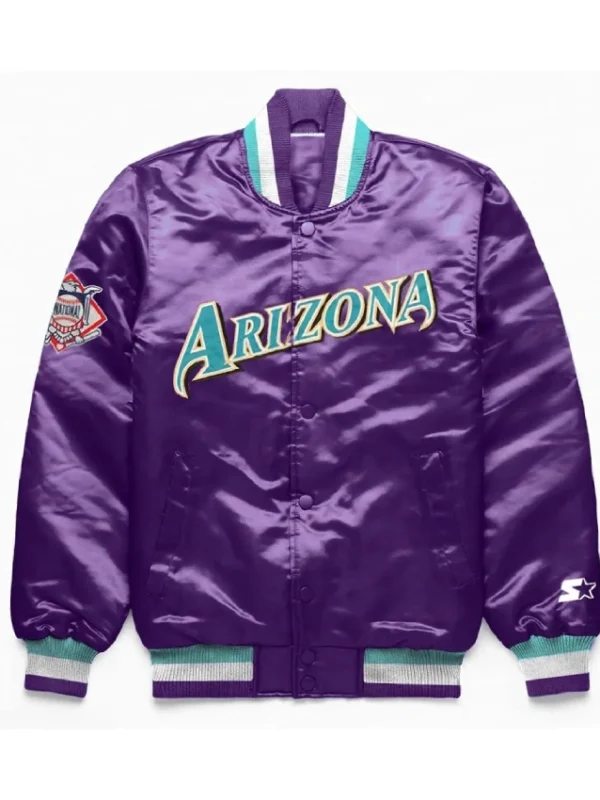 Exclusive Arizona Diamondbacks Purple Satin Jacket