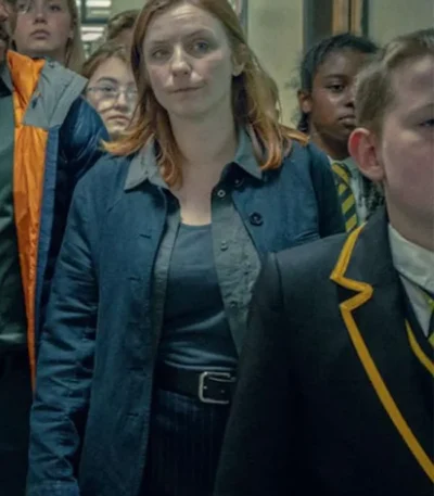 Faye Marsay Adolescence S01 Blue Cotton Jacket