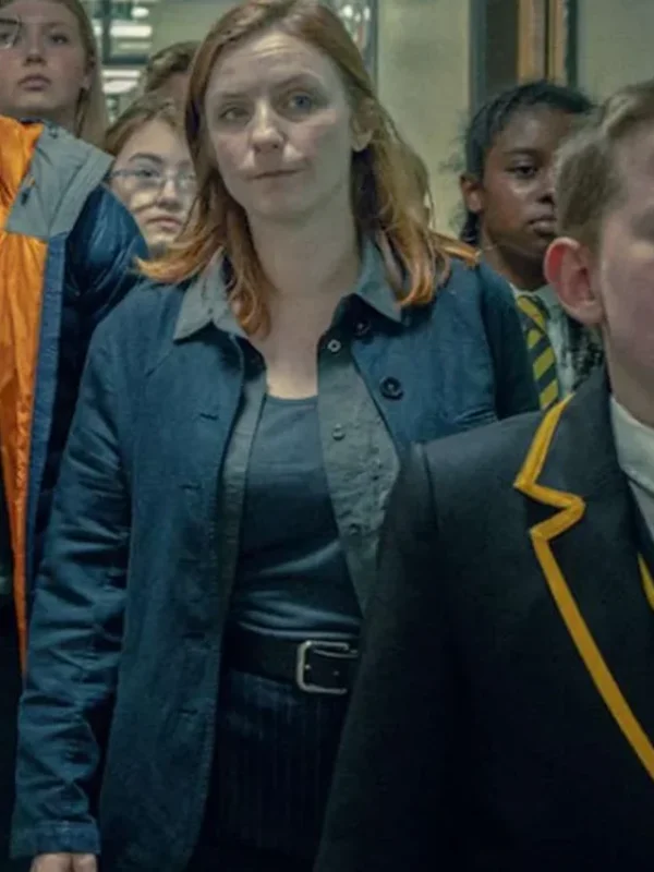 Faye Marsay Adolescence S01 Blue Cotton Jacket