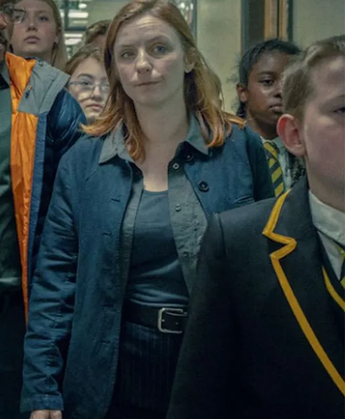 Faye Marsay Adolescence S01 Blue Cotton Jacket Faye Marsay Adolescence S01 Blue Cotton Jacket