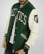 Green Boston Celtics Letterman Jacket