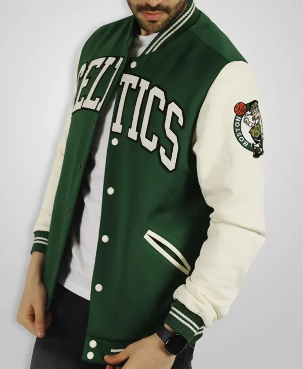 Green Boston Celtics Letterman Jacket