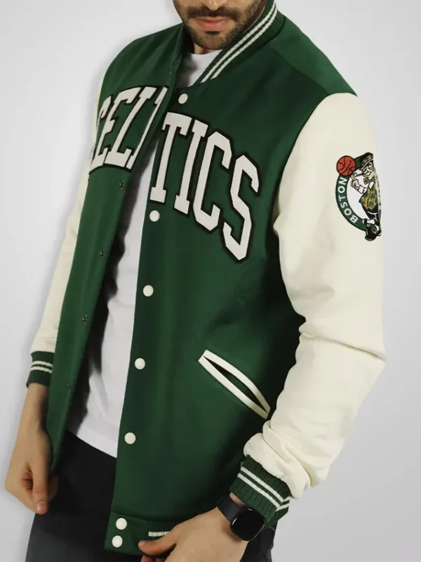 Green Boston Celtics Letterman Jacket