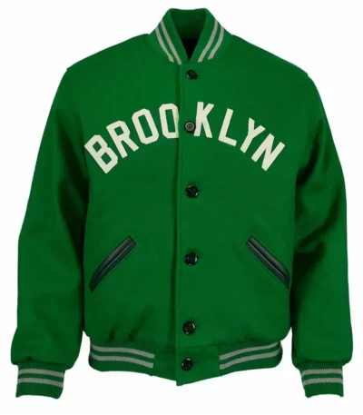 Green Brooklyn Nets Varsity Wool Jacket