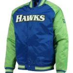 Hardwood Classics Reload 3.0 Atlanta Hawks Royal Blue/Green Jacket