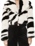Hayley Lawson Beyond the Gates Zebra Print Fur Jacket