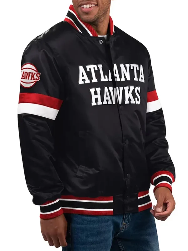 Home Game Atlanta Hawks Black Jacket