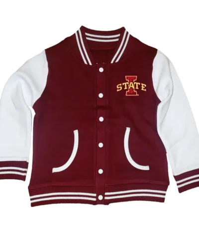 Iowa State Cyclones Red and White Varsity Jacket