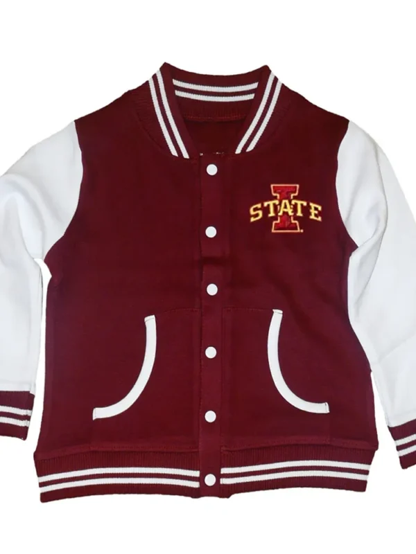 Iowa State Cyclones Red and White Varsity Jacket