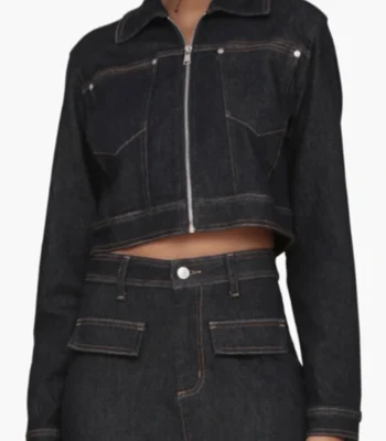 Jen Jacob Beyond the Gates Cropped Denim Jacket