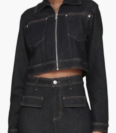 Jen Jacob Beyond the Gates Cropped Denim Jacket