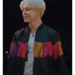 Jimin Black Tie-Dye Bomber Jacket