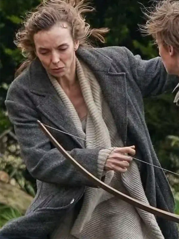 Jodie Comer 28 Years Later Grey Coat