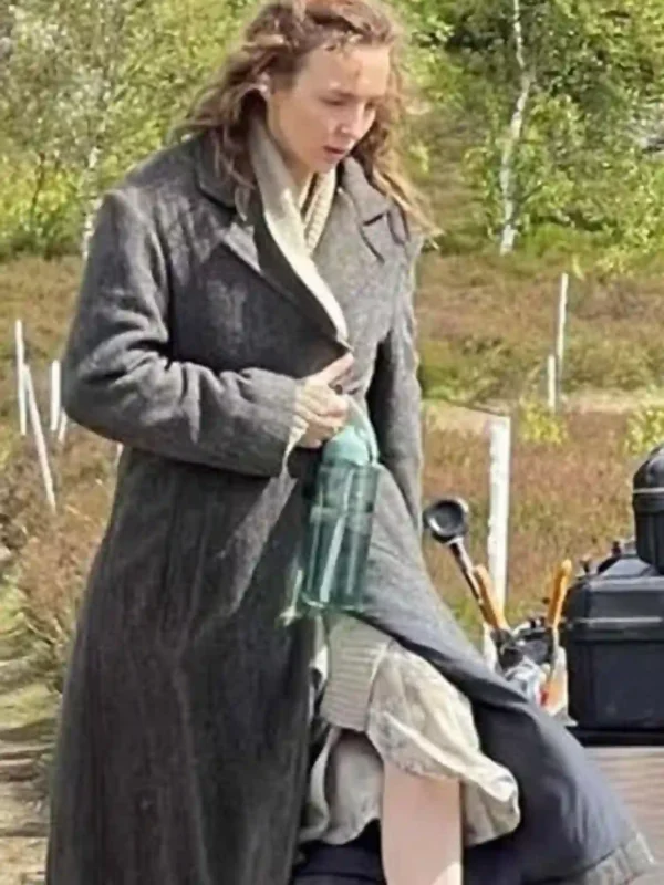 Jodie Comer 28 Years Later Grey Coat
