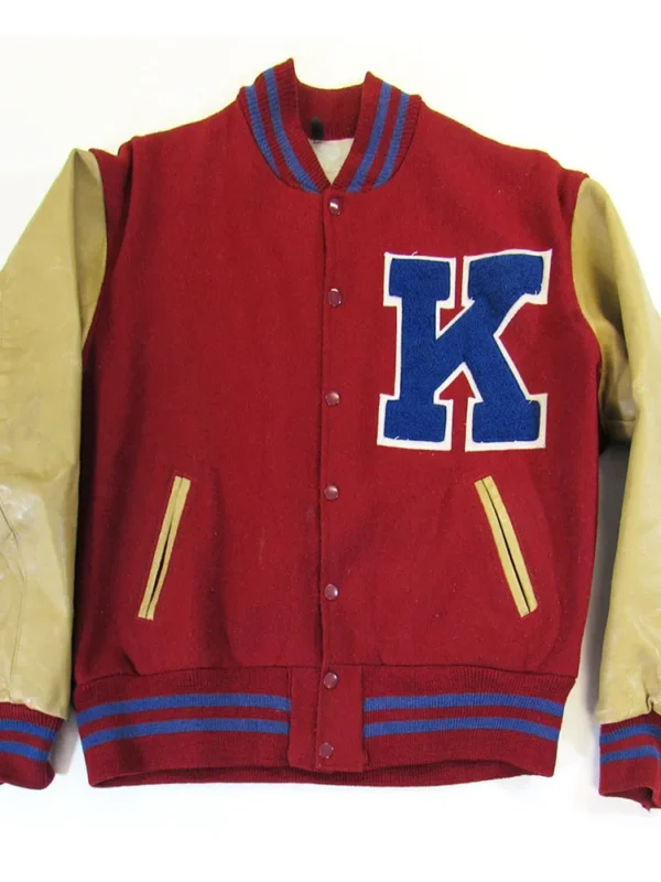 Kansas Jayhawks Red Letterman Jacket