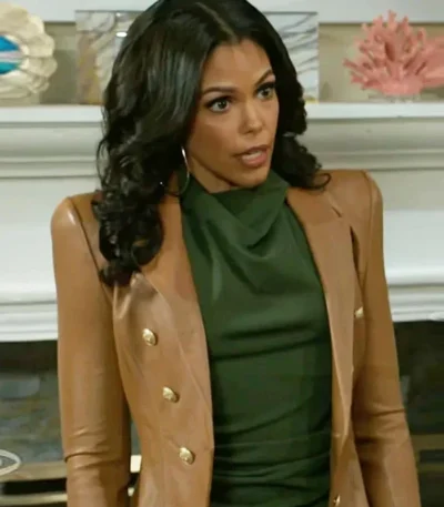 Karla Mosley Beyond the Gates S01 Leather Blazer
