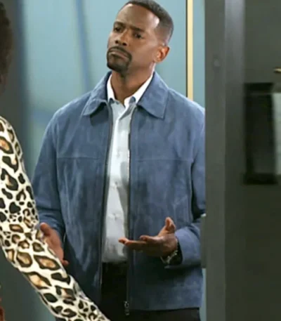Keith D. Robinson Beyond the Gates S01 Blue Suede Jacket