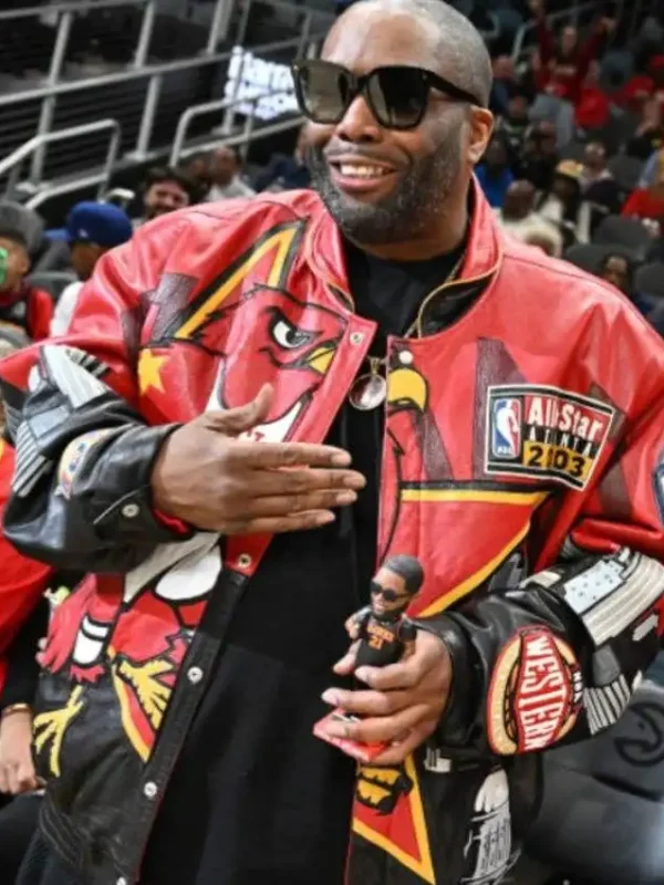 Killer Mike Atlanta Hawks Red Leather Jacket