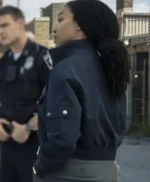 Lena Silver Boston Blue S01 Bomber Jacket