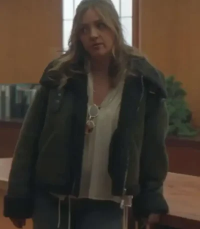 Lia Irvine All Her Fault Shearling Leather Jacket