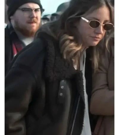 Lia Irvine All Her Fault Shearling Leather Jacket