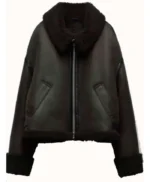 Lia Irvine All Her Fault Shearling Leather Jacket