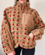 Linda Kash A Merry Little Ex-Mas Roses Sherpa Jacket