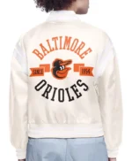 Baltimore Orioles Printed Logo Varsity Satin Jacket