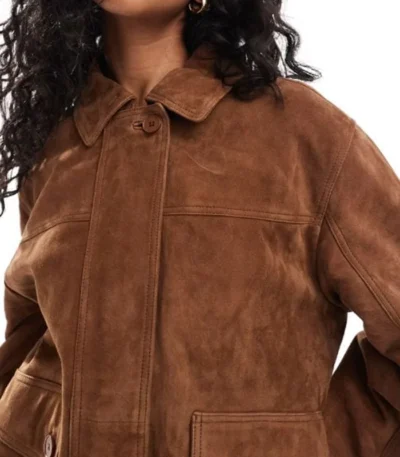 Lucy Freyer Adults S01 Brown Suede Jacket