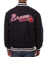 Atlanta Braves Varsity Navy Wool Jacket