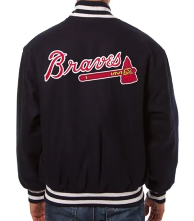 Atlanta Braves Varsity Navy Wool Jacket