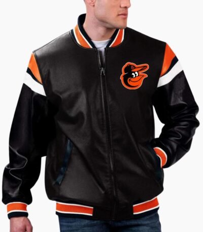 MLB Baltimore Orioles Varsity Leather Jacket