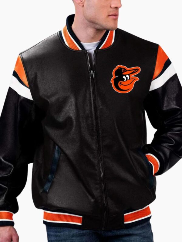 MLB Baltimore Orioles Varsity Leather Jacket