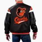 MLB Baltimore Orioles Varsity Leather Jacket