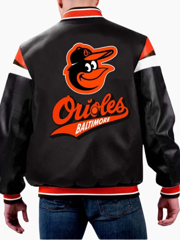 MLB Baltimore Orioles Varsity Leather Jacket